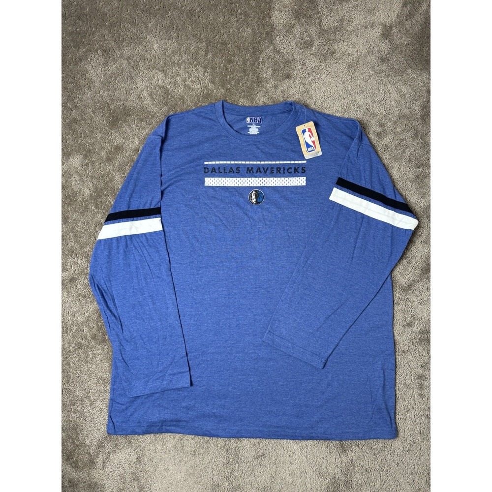 Men's Long Sleeve Dallas Mavericks blue long sleeve shirt #NBA Size XXL